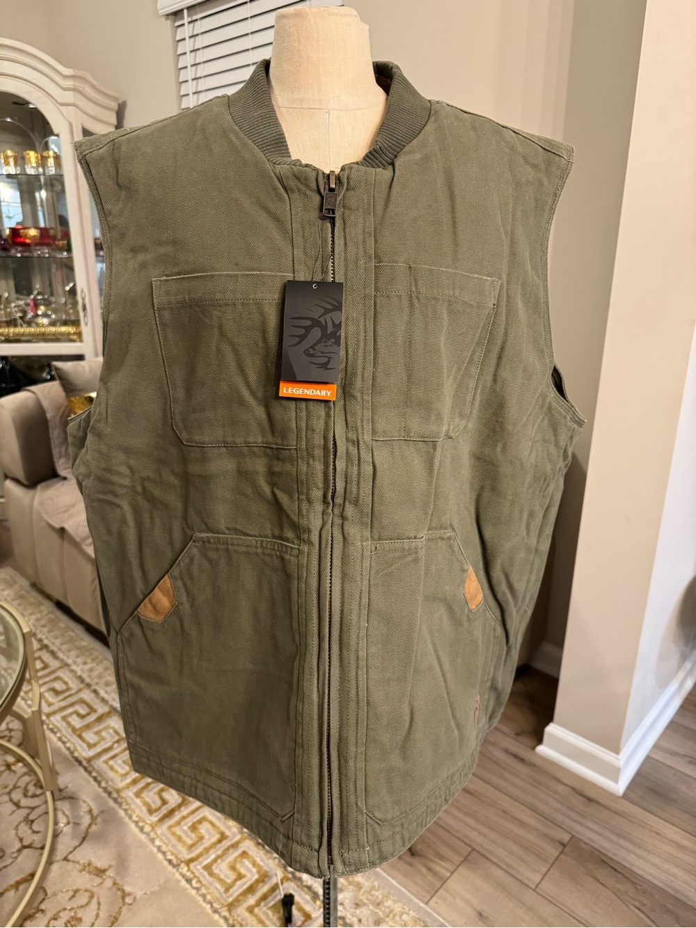 Legendary Whitetails Green Canvas Vest